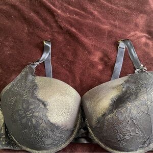 Cacique navy Lace Bra with Floral Detail